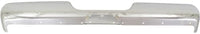 Step Bumper Face Bar Chrome Steel With Pad Provision Direct Replacement Compatible With 1994-2001 Dodge Ram 1500/1994-2002 2500 3500 CH1102344 55076634AE