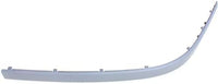 Set Of 2 Front Bumper Upper Molding Primed Plastic Left Driver & Right Passenger Side Direct Replacement Compatible With 2001-2003 BMW 5-Series BM1046105 BM1047105