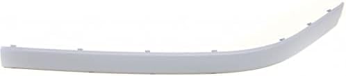 Set Of 2 Front Bumper Upper Molding Primed Plastic Left Driver & Right Passenger Side Direct Replacement Compatible With 2001-2003 BMW 5-Series BM1046105 BM1047105