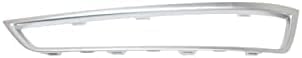 Set Of 2 Front Bumper Grille Molding Painted Silver Left Driver & Right Passenger Side Direct Replacement Compatible With 2010-2013 Acura MDX AC1039111 AC1038111 71104STXA00