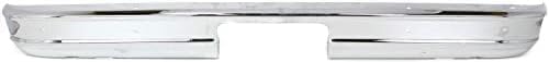 Step Bumper Face Bar Only With Pad Provision Without Mounting Bracket Chrome Direct Replacement Compatible With 1978-1996 GMC G-Series Van GM1102124 15975716