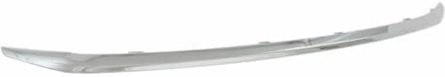 Set Of 2 Front Bumper Lower Grille Textured + Molding Chrome Direct Replacement Compatible With 2016-2017 Honda Accord HO1036126 HO1044106 71151T2FA51 71152T2FA50