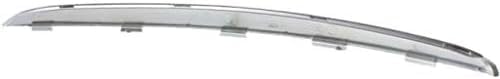 Set Of 2 Front Bumper Molding Chrome Plastic Left Driver & Right Passenger Side Direct Replacement Compatible With 2005-2010 Volkswagen Jetta VW1213100 VW1212100