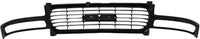 Front Grille Assembly Gray Shell & Black Insert Plastic With Emblem Provision Direct Replacement Compatible With 1999-2002 GMC Sierra / 2000-2006 Yukon GM1200429 19130786