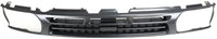 Front Grille Painted Dark Argent Shell And Insert Plastic Direct Replacement Compatible With 1996-1999 Nissan Pathfinder NI1200175 623100W001