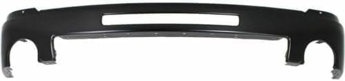 Front Bumper Primed Steel + Lower Valance Air Deflector Textured + Extension + Fog Lamps Assembly Left & Right Side Direct Replacement Compatible With 2011-2013 GMC Sierra 1500