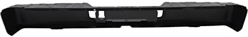 Rear Step Bumper Face Bar Primed Steel With Tow Hitch Direct Replacement Compatible With 2017-2019 Nissan Titan / 2016-2019 XD NI1102163 85030EZ50A