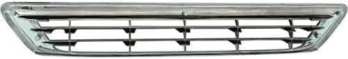 Front Grille Chrome Shell With Gray Insert Plastic Direct Replacement Compatible With 1997-1999 Lexus ES300 LX1200104 5310133040B0