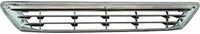 Front Grille Chrome Shell With Gray Insert Plastic Direct Replacement Compatible With 1997-1999 Lexus ES300 LX1200104 5310133040B0