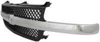 Front Grille Black Mesh With Chrome Center Bar Direct Replacement Compatible With 2001-2002 Chevrolet Silverado 2500HD / 3500 GM1200523 15088290