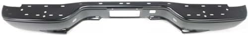 Rear Step Bumper Fleetside Powdercoated Black Steel Direct Replacement Compatible With 1999-2006 Chevrolet Silverado/GMC Sierra 1500 2500HD 3500 GM1102412 88944059