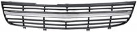 Front Grille Assembly Painted Dark Gray Shell And Insert With Chrome Center Bar Direct Replacement Compatible With 2000-2004 Chevrolet Impala GM1200428 10289769