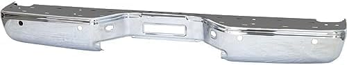 Rear Bumper Face Bar Only Chrome Steel Direct Replacement Compatible With 2007-2015 Nissan Titan NI1102150 850309FM0D