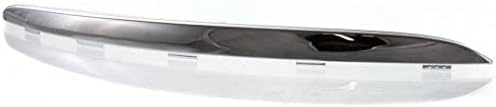 Set Of 2 Front Bumper Molding Chrome Plastic Left Driver & Right Passenger Side Direct Replacement Compatible With 2005-2010 Volkswagen Jetta VW1213100 VW1212100