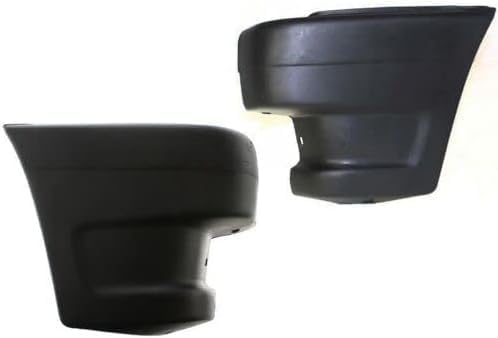 Front Bumper End Caps Primed Plastic Right Passenger & Left Driver Side Direct Replacement Compatible With Mazda Pickup 1990-1993 MA1005116 MA1004108 UE5550040A UE5550050A