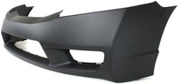 Front Bumper Cover + Grille Primed Shell and Insert Plastic Direct Replacement Compatible With 2009-2011 Honda Civic HO1000266 HO1200198 04711SNAA90ZZ 71121SNAA50