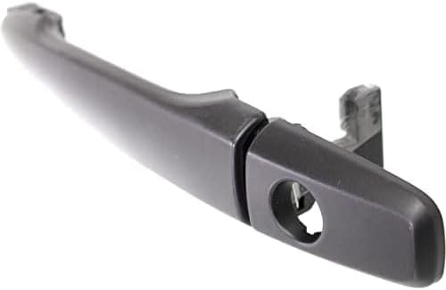 Front Exterior Door Handle + Cover Primed Plastic with Keyhole Left Driver Side Direct Replacement Compatible with 2008-2017 Mitsubishi Lancer FDH010237 5716A013XA 5716A015XA