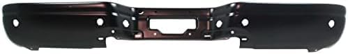 Step Bumper Face Bar Primed Steel With Rear Object Sensor Holes Direct Replacement Compatible With 2001-2007 Ford F-Series Super Duty FO1102347 3C3Z17906BA