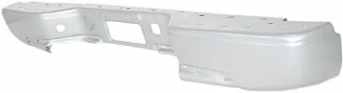 Rear Step Bumper Face Bar Only With Pad Provision Silver Steel Direct Replacement Compatible With 1999-2006 Chevrolet Silverado/GMC Sierra 1500 2500HD 3500 12473000-PFM