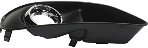 Set Of 2 Front Fog Light Molding Primed Plastic With Chrome Trim Left Driver & Right Passenger Side Direct Replacement Compatible With 2012-2014 Chrysler 300 CH1039150 CH1038150