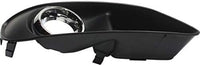 Set Of 2 Front Fog Light Molding Primed Plastic With Chrome Trim Left Driver & Right Passenger Side Direct Replacement Compatible With 2012-2014 Chrysler 300 CH1039150 CH1038150