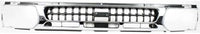 Front Grille Chrome Shell & Painted Dark Argent Insert Plastic Direct Replacement Compatible With 1996-1999 Nissan Pathfinder NI1200176 623100W401
