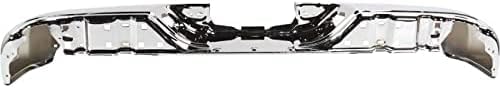 Step Bumper Face Bar Only Chrome Steel Without Sensor Holes Direct Replacement Compatible With 2005-2015 Toyota Tacoma TO1102240 5215104061