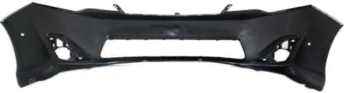 Front Bumper Cover Primed + Grille Textured Direct Replacement Compatible With 2012-2014 Toyota Camry TO1000378 TO1036128 5211906974 5311206200