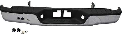 Rear Step Bumper Assembly Chrome Steel Direct Replacement Compatible With 2007-2013 Toyota Tundra TO1103117 521510C060-PFM