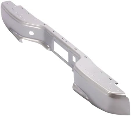 Rear Step Bumper Face Bar Only With Pad Provision Silver Steel Direct Replacement Compatible With 1999-2006 Chevrolet Silverado/GMC Sierra 1500 2500HD 3500 12473000-PFM
