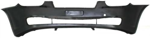 Front Bumper Primed + Upper Grille Black Shell and Insert + Head Light Left Driver & Right Passenger Side Direct Replacement Compatible with 2007-2011 Hyundai Accent