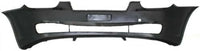 Front Bumper Primed + Upper Grille Black Shell and Insert + Head Light Left Driver & Right Passenger Side Direct Replacement Compatible with 2007-2011 Hyundai Accent