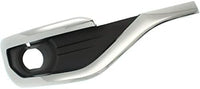 Set Of 2 Front Fog Light Cover Black With Chrome Molding Right Passenger & Left Driver Side Direct Replacement Compatible With 2017-2019 GMC Acadia GM1039209 GM1038209 84693621