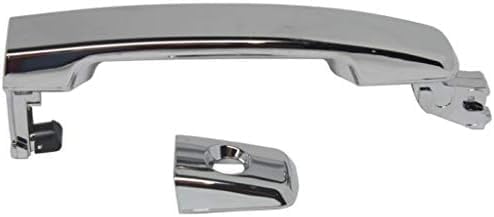 Front Exterior Door Handle Chrome Plastic Left Driver Side Direct Replacement Compatible with 2004-2008 Nissan Maxima / 2005-2015 Frontier NI1310120 80607EA05A 8282282Z60