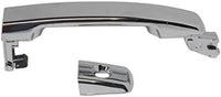 Front Exterior Door Handle Chrome Plastic Left Driver Side Direct Replacement Compatible with 2004-2008 Nissan Maxima / 2005-2015 Frontier NI1310120 80607EA05A 8282282Z60