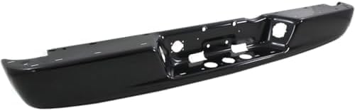 Rear Bumper Face Bar Steel + Step Pad Primed Plastic Direct Replacement Compatible With 2002-2008 Dodge Ram 1500/2003-2009 2500 3500 CH1102352 CH1191110 5073625AE 55077340AD