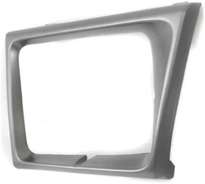 Set Of 2 Front Headlight Door Bezel Argent Plastic Right & Left Side Direct Replacement Compatible With 1992-1996 Ford E-Series Econoline Van FO2513141 FO2512141 F2UZ13064A F2UZ13064B