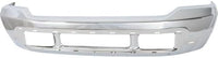 Front Bumper Chrome Steel With Holes For Lower Cover + Upper Valance Textured Direct Replacement Compatible With 1999-2004 Ford F-Series Super Duty/Excursion FO1002375 FO1095176