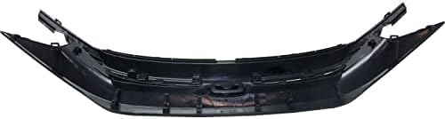 Front Bumper Grille Textured Shell And Insert Plastic Direct Replacement Compatible With 2016-2018 Honda Civic HO1200231 71121TBAA01