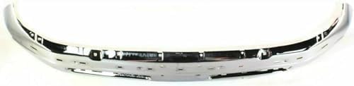 Front Bumper Chrome + Upper Cover + Lower Valance + Outer Mounting Brackets Right & Left Side Direct Replacement Compatible With 94-01 Dodge Ram 1500/94-02 2500 3500 CH1000232