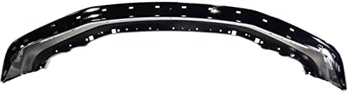Front Bumper Face Bar Chrome Steel With Molding Pad Holes Direct Replacement Compatible With 2008-2010 Ford F-250/350 Super Duty FO1002406 8C3Z17757B