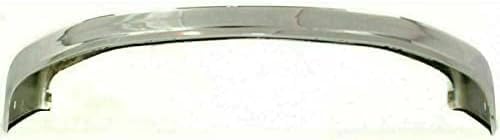 Front Bumper Chrome Steel With Air And Molding Hole Direct Replacement Compatible With 1992-1997 Ford F-Series FO1002254 F3TZ17757AB
