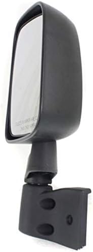 Front Mirror Manual Folding Non-Heated Textured Right Passenger Side Direct Replacement Compatible With 2003-2006 Jeep Wrangler CH1321259 CH1321240 CH1321234 55395060AD 55395060AB