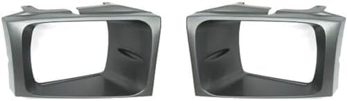 Set Of 2 Front Headlight Bezel Painted Black And Silver Right Passenger & Left Driver Side Direct Replacement Compatible With 1999-2004 Ford F-Series Super Duty FO2513157 FO2512157