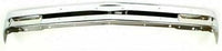 Front Bumper Chrome Steel Without Molding Holes + Lower Valance Air Deflector Primed Direct Replacement Compatible With 1983-1990 Chevrolet S10 Blazer / 1982-1990 Pickup GM1002365
