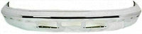 Front Bumper Chrome Steel With Air And Molding Hole Direct Replacement Compatible With 1992-1997 Ford F-Series FO1002254 F3TZ17757AB