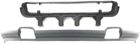 Front Grille Molding Textured + Lower Valance Air Dam Deflector Primed Direct Replacement Compatible With 2004-2005 Ford F-150 FO1036109 FO1095206 5L3Z17B968AA 4L3Z17626BAB