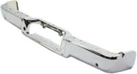 Rear Step Bumper Face Bar Chrome Steel With Object Sensor Holes Direct Replacement Compatible With 2005-2008 Ford F-150 / Lincoln Mark FO1102359 8L3Z17906C