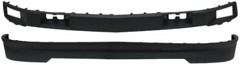 Front Bumper Molding With Tow Hook Holes + Lower Valance Air Deflector Textured Direct Replacement Compatible With 2015-2020 Chevrolet Suburban/Tahoe GM1044136 GM1095201 22936501