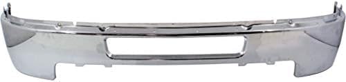 Front Bumper Impact Bar Chrome Steel Without Fog Light Holes Direct Replacement Compatible With 2011-2014 Chevrolet Silverado 2500/3500 GM1002838 25832522